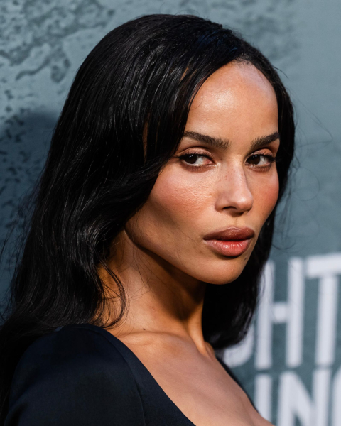 Zoe Kravitz with toasty makeup on the red carpet